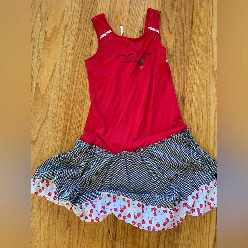 Deux par Deux - girls dress size 10/cherry - worn once! My favorite brand!
